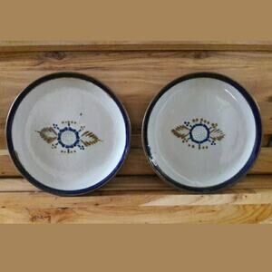 Tonala Mexican Pottery 8" Plate Set